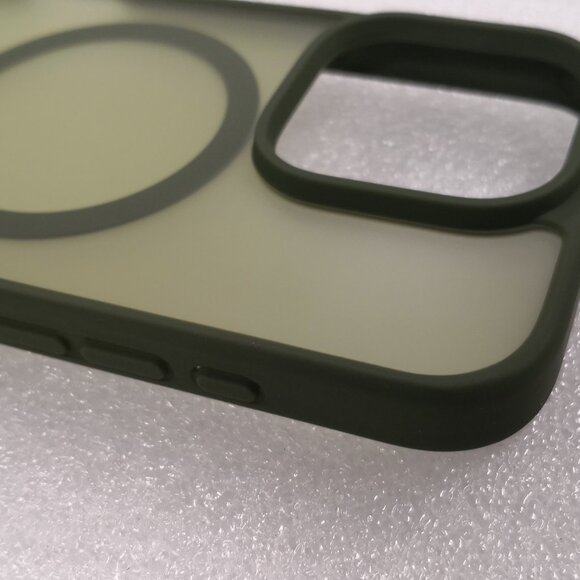 SUPFINE Magnetic for iPhone 16 Pro Case. Green Slim Translucent Matte Shockproof - Picture 4 of 8